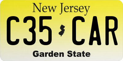 NJ license plate C35CAR