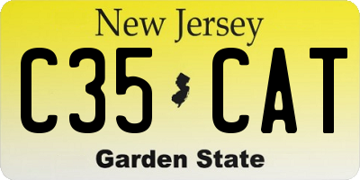 NJ license plate C35CAT