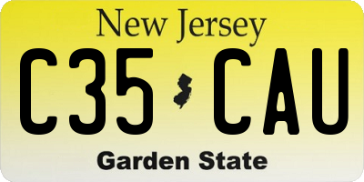 NJ license plate C35CAU