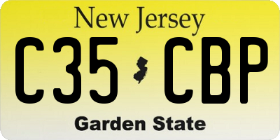 NJ license plate C35CBP
