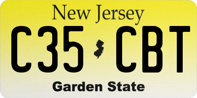NJ license plate C35CBT
