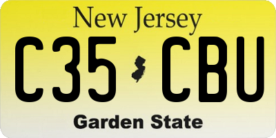 NJ license plate C35CBU