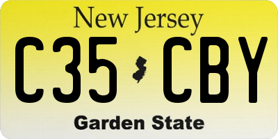 NJ license plate C35CBY