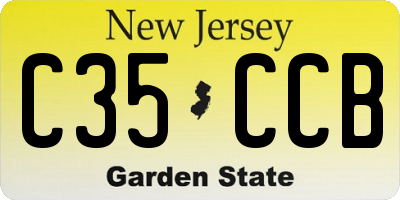 NJ license plate C35CCB