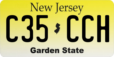 NJ license plate C35CCH