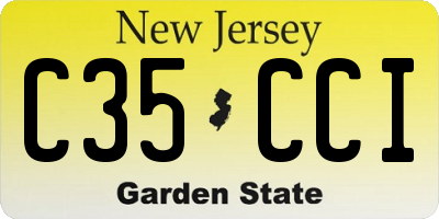 NJ license plate C35CCI