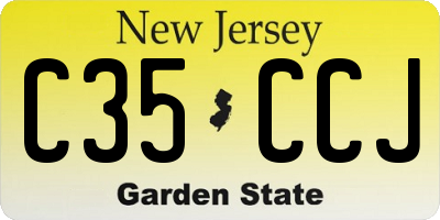 NJ license plate C35CCJ