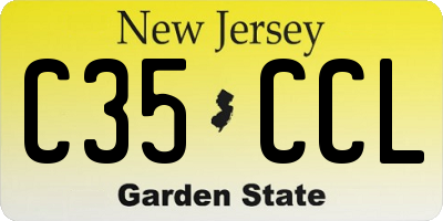 NJ license plate C35CCL
