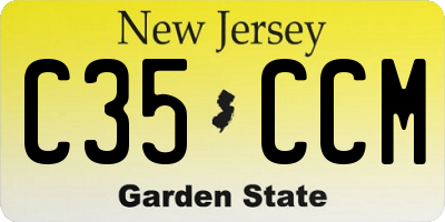 NJ license plate C35CCM