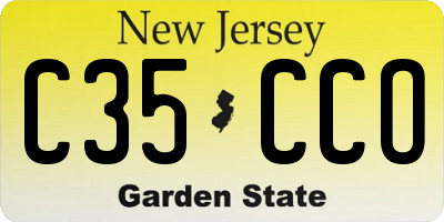 NJ license plate C35CCO