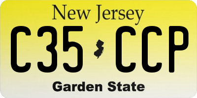NJ license plate C35CCP