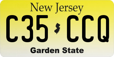 NJ license plate C35CCQ