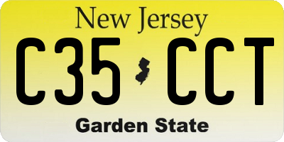 NJ license plate C35CCT