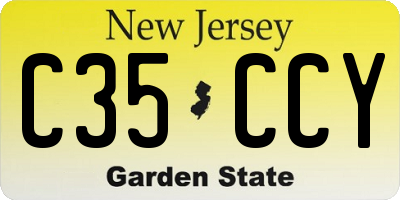 NJ license plate C35CCY