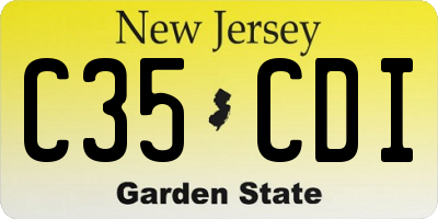 NJ license plate C35CDI