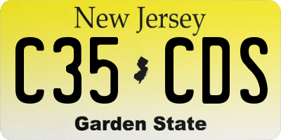 NJ license plate C35CDS