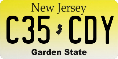 NJ license plate C35CDY