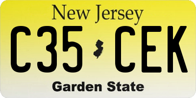 NJ license plate C35CEK