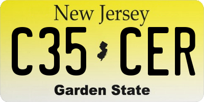 NJ license plate C35CER