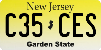 NJ license plate C35CES