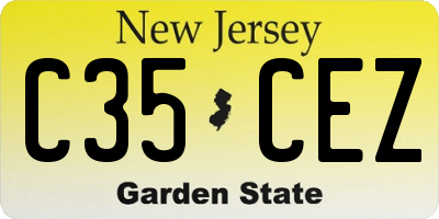 NJ license plate C35CEZ