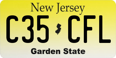 NJ license plate C35CFL