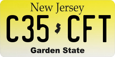 NJ license plate C35CFT