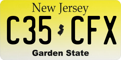 NJ license plate C35CFX