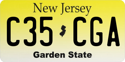 NJ license plate C35CGA