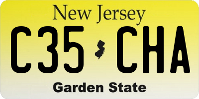 NJ license plate C35CHA