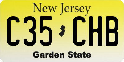 NJ license plate C35CHB