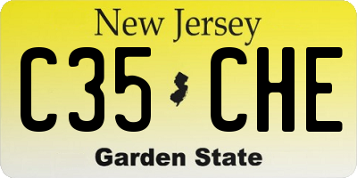 NJ license plate C35CHE