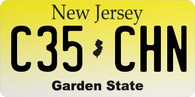 NJ license plate C35CHN