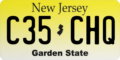 NJ license plate C35CHQ