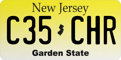 NJ license plate C35CHR