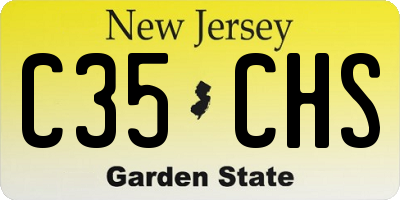 NJ license plate C35CHS