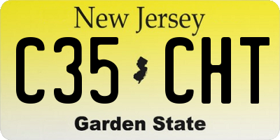 NJ license plate C35CHT