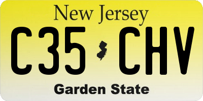 NJ license plate C35CHV