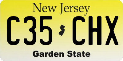 NJ license plate C35CHX
