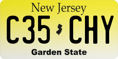 NJ license plate C35CHY
