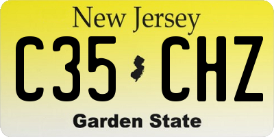 NJ license plate C35CHZ