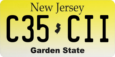 NJ license plate C35CII
