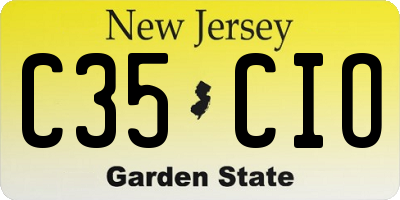 NJ license plate C35CIO