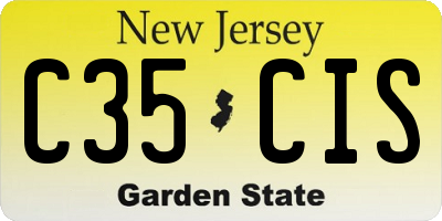 NJ license plate C35CIS
