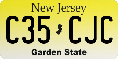 NJ license plate C35CJC