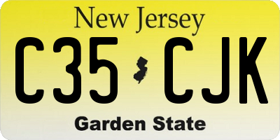 NJ license plate C35CJK