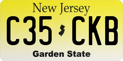 NJ license plate C35CKB