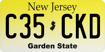NJ license plate C35CKD