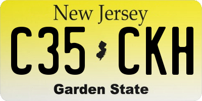 NJ license plate C35CKH