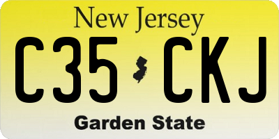 NJ license plate C35CKJ